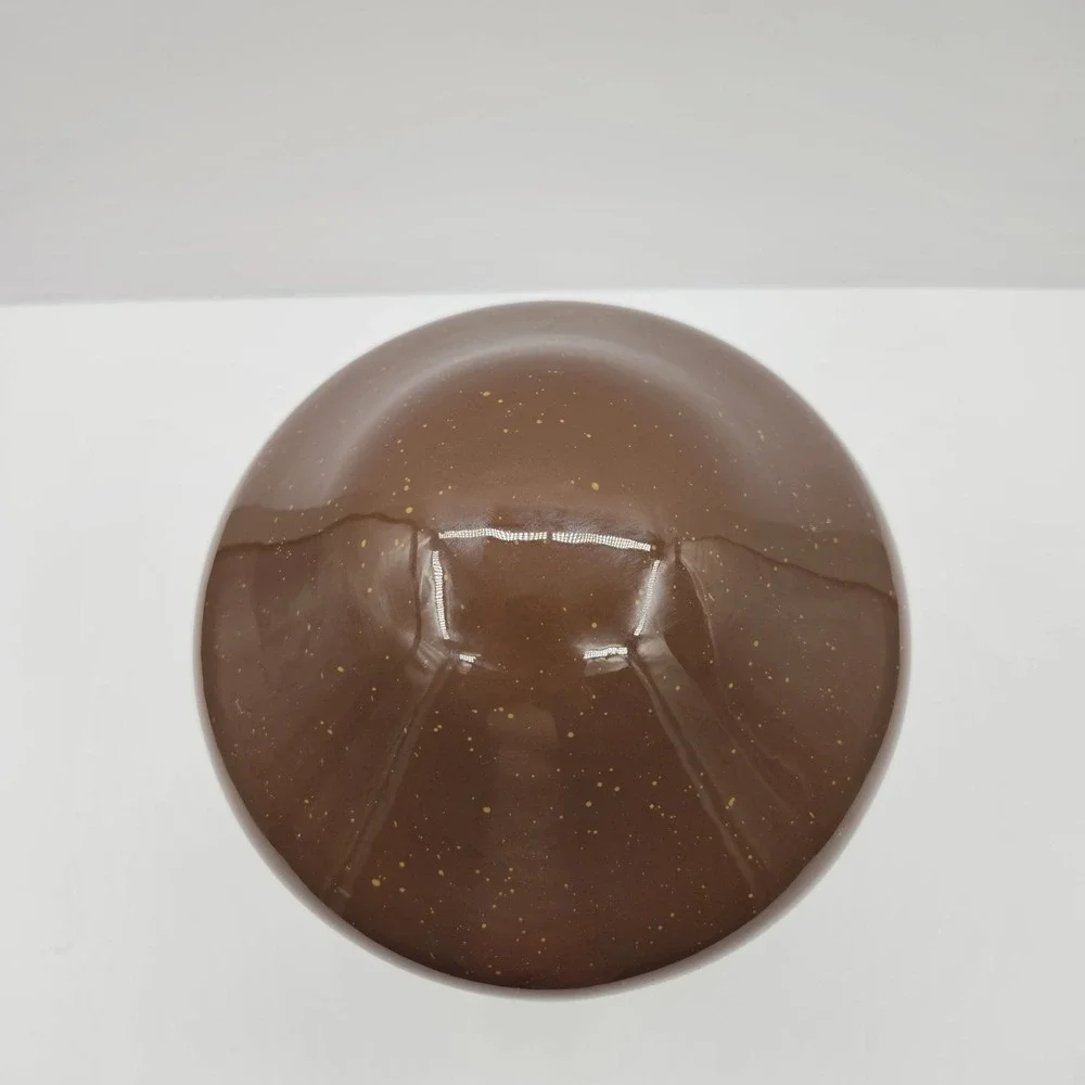 Brklyn Steel Co. Mushroom Jar/Canister Brown Speckled Cap W/ Cream‎ Base/Stem